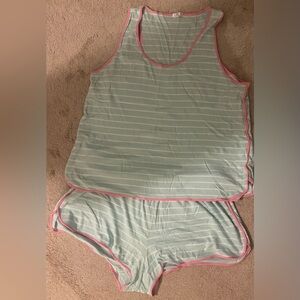 Lake pajama Pima Tank-Short Set spritz